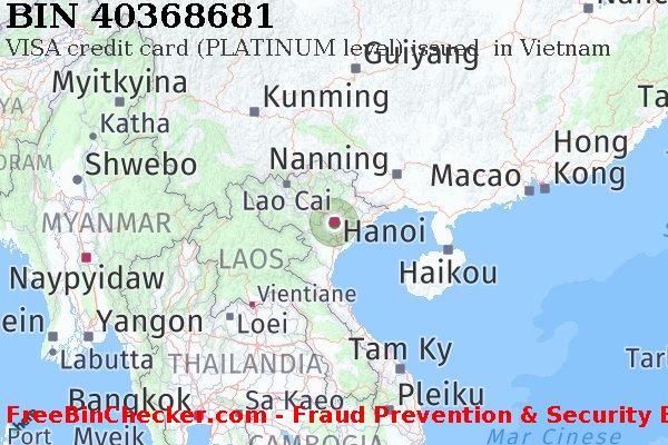 40368681 VISA credit Vietnam VN Lista BIN