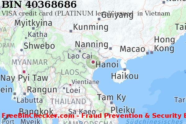 40368686 VISA credit Vietnam VN BIN-Liste
