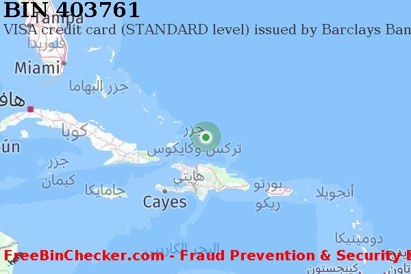 403761 VISA credit Turks and Caicos Islands TC قائمة BIN