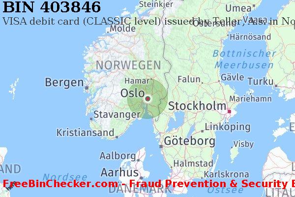 403846 VISA debit Norway NO BIN-Liste