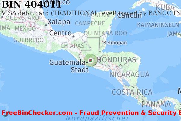 404011 VISA debit Guatemala GT BIN-Liste