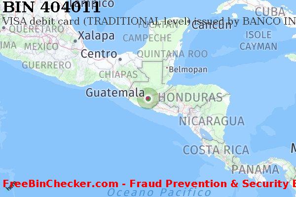 404011 VISA debit Guatemala GT Lista BIN