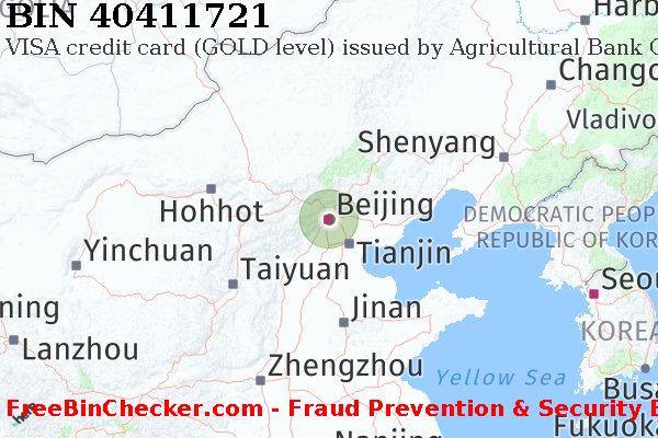 40411721 VISA credit China CN BIN List
