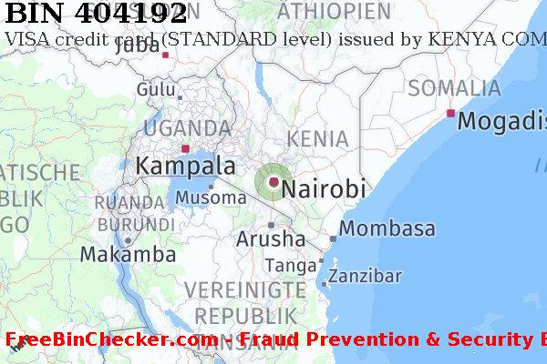 404192 VISA credit Kenya KE BIN-Liste