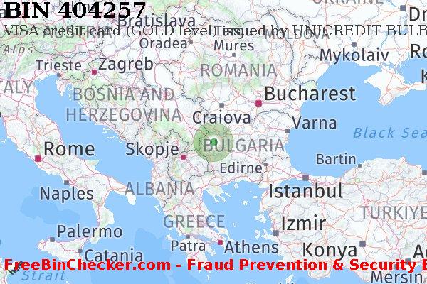 404257 VISA credit Bulgaria BG BIN 목록