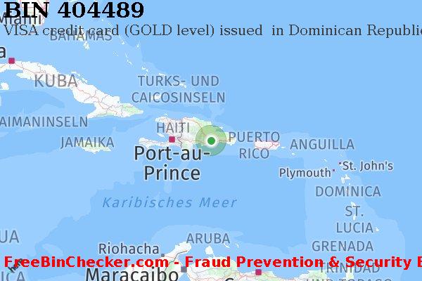 404489 VISA credit Dominican Republic DO BIN-Liste