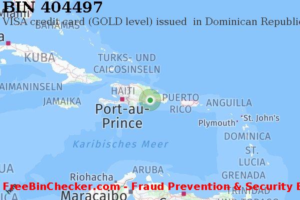 404497 VISA credit Dominican Republic DO BIN-Liste