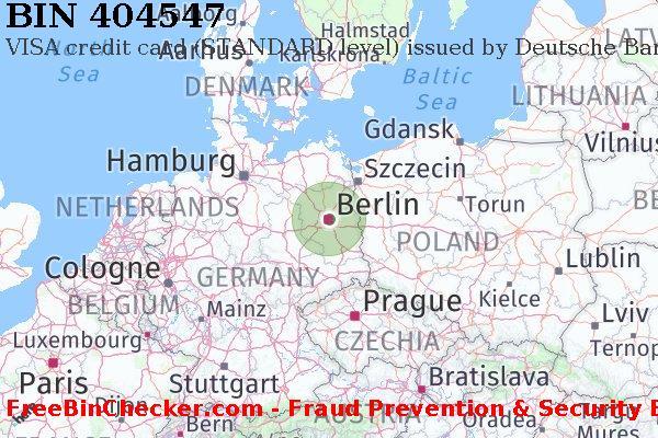 404547 VISA credit Germany DE Lista de BIN