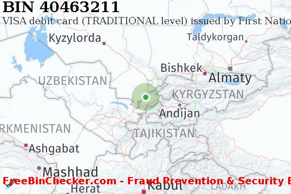 40463211 VISA debit Uzbekistan UZ BIN Dhaftar