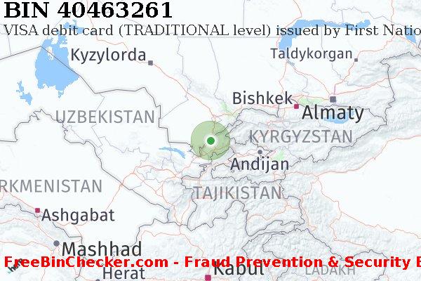 40463261 VISA debit Uzbekistan UZ বিন তালিকা