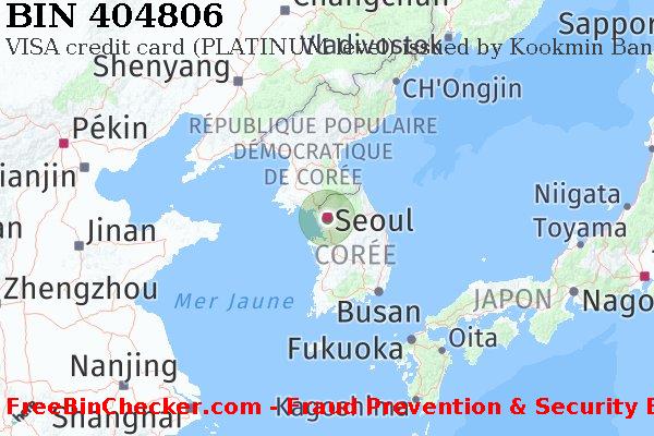 404806 VISA credit South Korea KR BIN Liste 