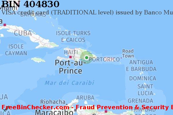 404830 VISA credit Dominican Republic DO Lista BIN