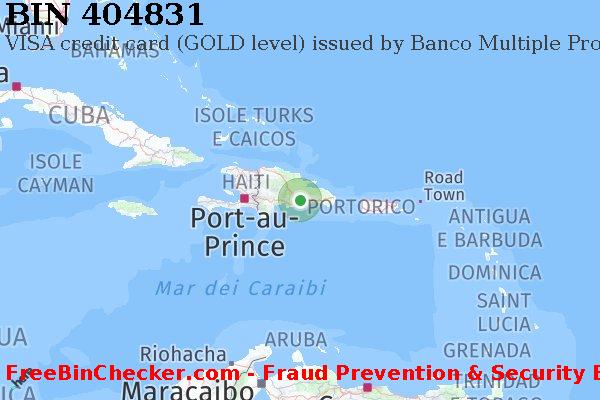 404831 VISA credit Dominican Republic DO Lista BIN