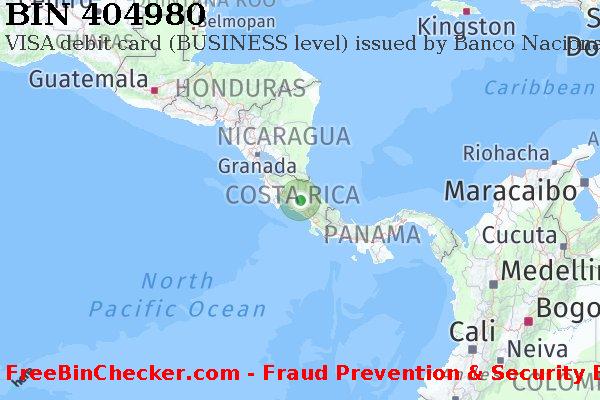 404980 VISA debit Costa Rica CR BIN 목록