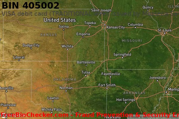 405002 VISA debit United States US BIN List