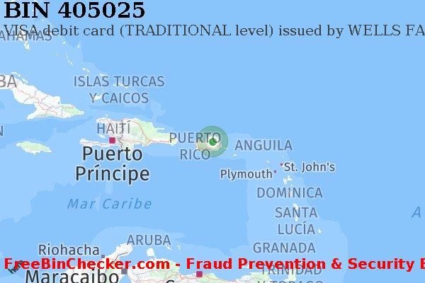 405025 VISA debit Puerto Rico PR Lista de BIN