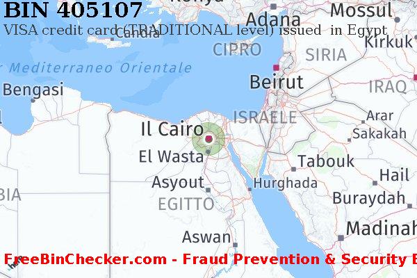 405107 VISA credit Egypt EG Lista BIN
