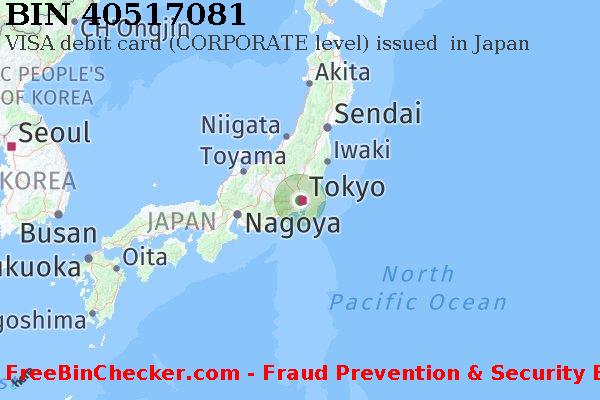 40517081 VISA debit Japan JP BIN List