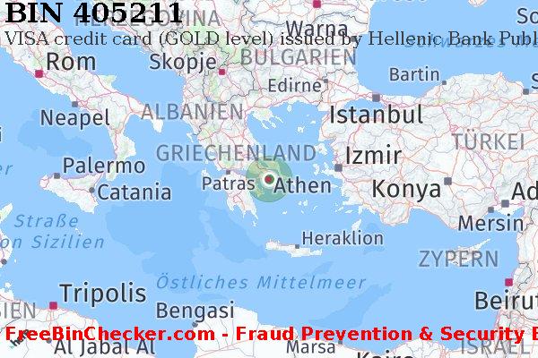 405211 VISA credit Greece GR BIN-Liste
