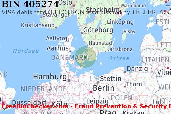 405274 VISA debit Denmark DK BIN-Liste