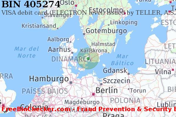 405274 VISA debit Denmark DK Lista de BIN