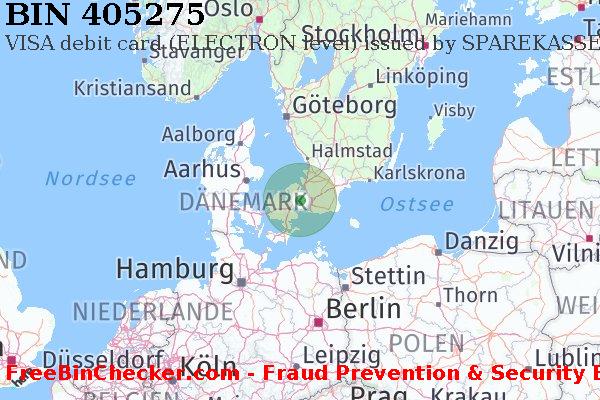 405275 VISA debit Denmark DK BIN-Liste