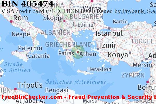 405474 VISA credit Greece GR BIN-Liste