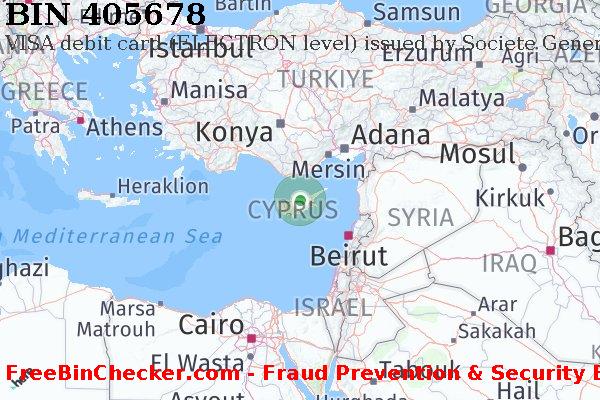 405678 VISA debit Cyprus CY BIN List