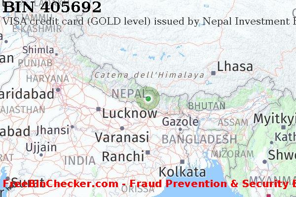 405692 VISA credit Nepal NP Lista BIN