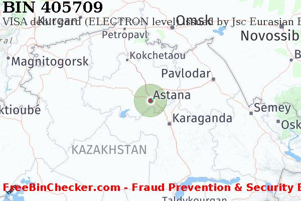 405709 VISA debit Kazakhstan KZ BIN Liste 