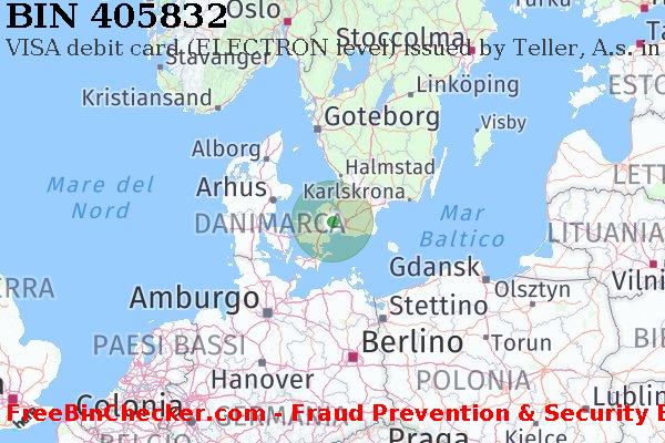 405832 VISA debit Denmark DK Lista BIN