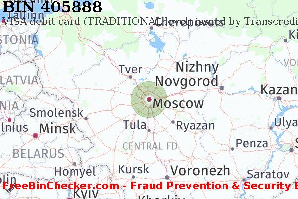 405888 VISA debit Russian Federation RU BIN List