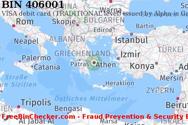406001 VISA debit Greece GR BIN-Liste