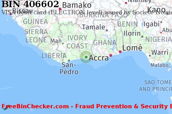 406602 VISA debit Côte d'Ivoire CI BIN Danh sách