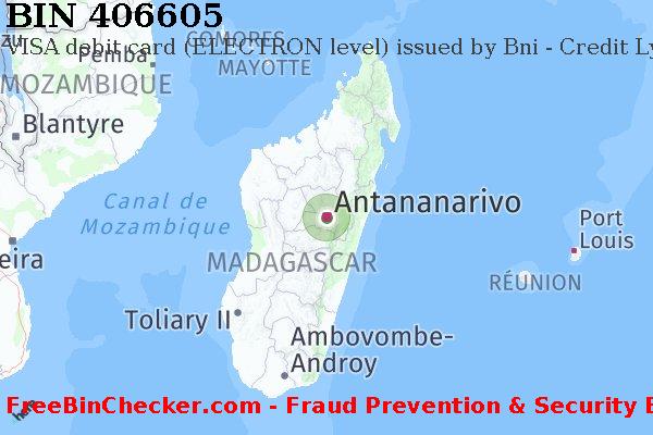 406605 VISA debit Madagascar MG BIN Liste 