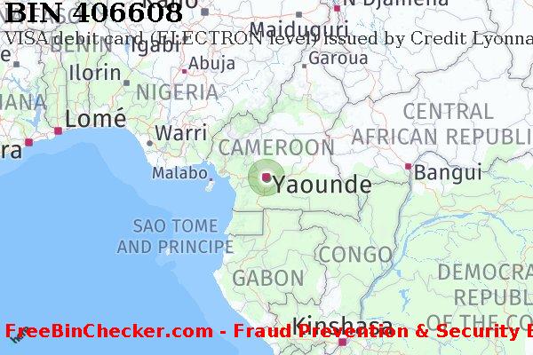 406608 VISA debit Cameroon CM BIN List