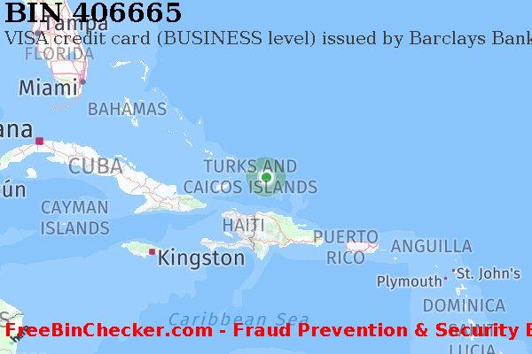 406665 VISA credit Turks and Caicos Islands TC BIN Lijst