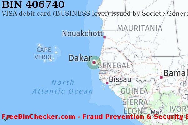 406740 VISA debit Senegal SN BIN List