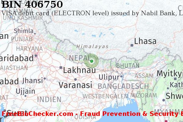 406750 VISA debit Nepal NP BIN-Liste