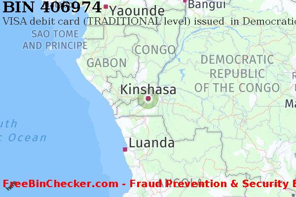 406974 VISA debit Democratic Republic of the Congo CD BIN Lijst