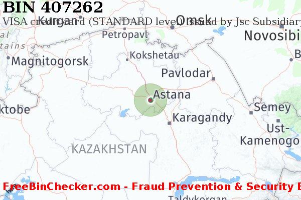 407262 VISA credit Kazakhstan KZ BIN List