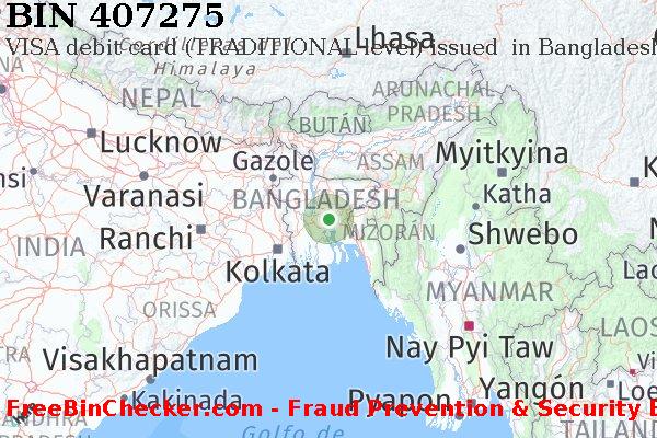 407275 VISA debit Bangladesh BD Lista de BIN