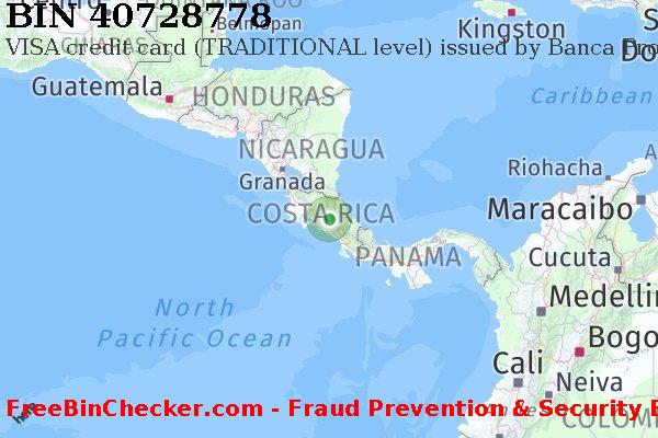 40728778 VISA credit Costa Rica CR BIN List