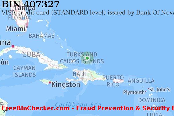 407327 VISA credit Turks and Caicos Islands TC BIN Lijst