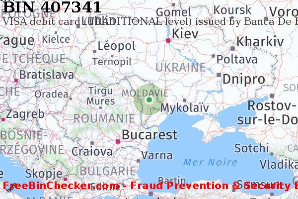 407341 VISA debit Moldova MD BIN Liste 