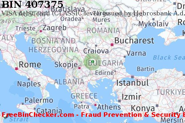 407375 VISA debit Bulgaria BG BIN List