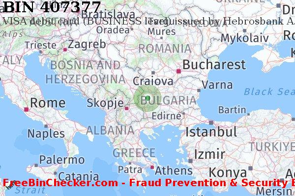 407377 VISA debit Bulgaria BG BIN Lijst