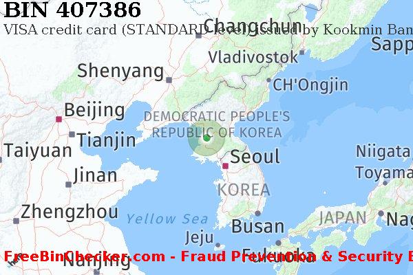 407386 VISA credit North Korea KP BIN List