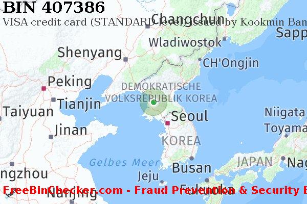 407386 VISA credit North Korea KP BIN-Liste
