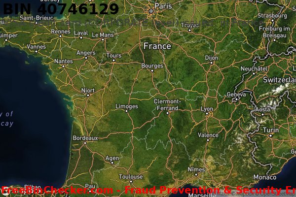 40746129 VISA credit France FR BIN List